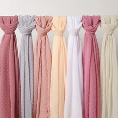 Pearl Chiffon Long Shawl Scarf for Women