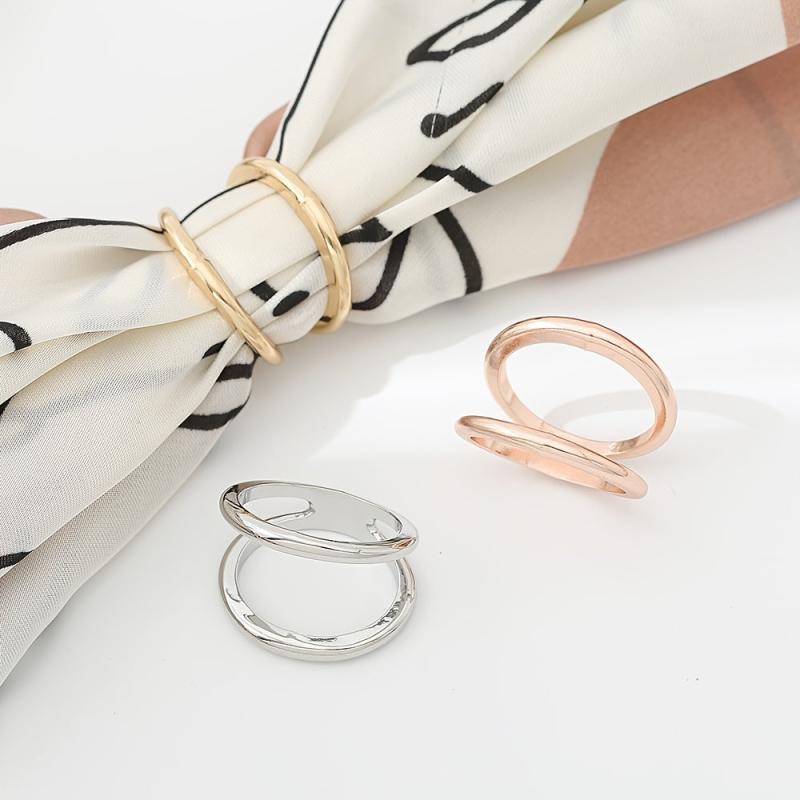 Oval Scarf Buckle Shawl Clip Clothing Brooches Wrap Holder Neckerchief