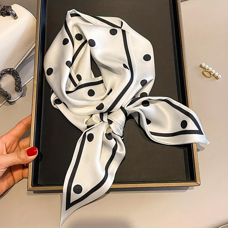 Polka Dot Print Skinny Scarf Long Ribbon Necktie Casual Neckerchief