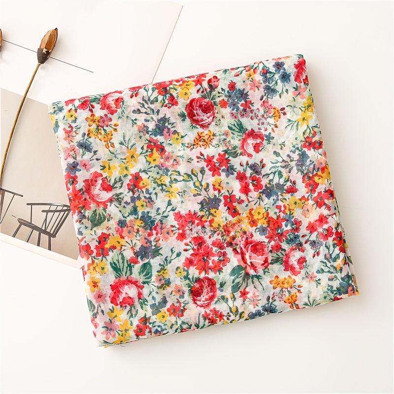 Ditsy Floral Print Shawl Scarf For Women Winter Warm Scarves