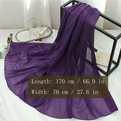 Glitter Chiffon Scarf Thin Breathable Pleated Shawl