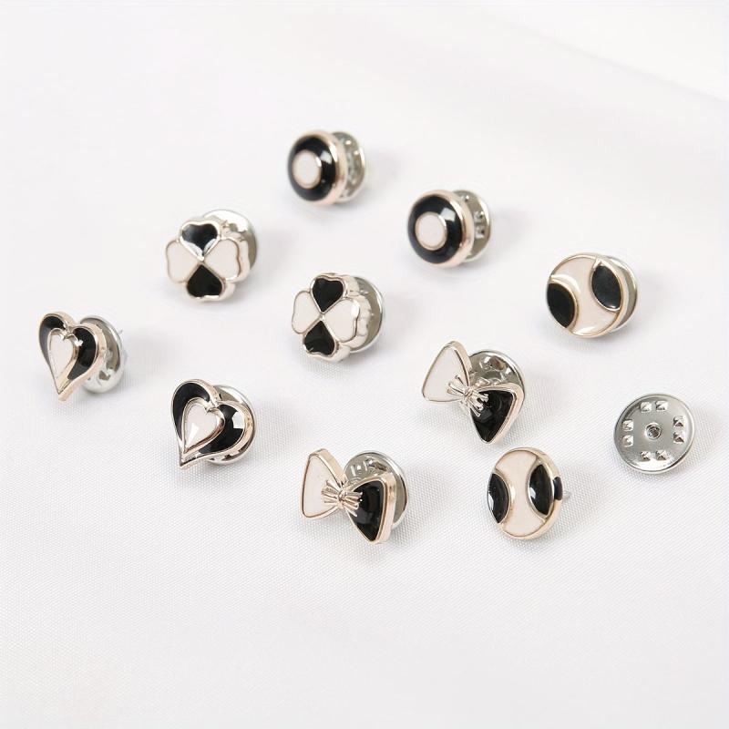 10pcs Scarf Pins Shirt Brooch Lapel Pins Women Hijab Clip Cardigan Sweater