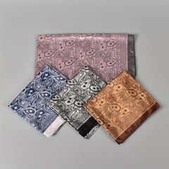 Boho Paisley Silk Square Scarf Head Wrap Bandana