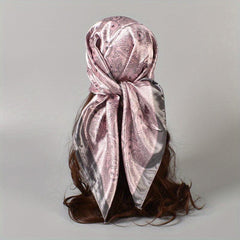 Boho Paisley Silk Square Scarf Head Wrap Bandana
