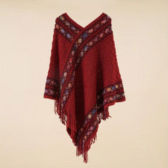 Bohemian Tassel Shawl Vintage Jacquard Warm Wrap Classic Cashmere