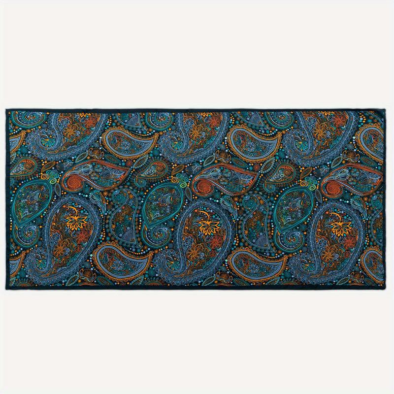 Paisley Print Satin Head Wrap Scarf Silk Large Shawl Hair Accessories