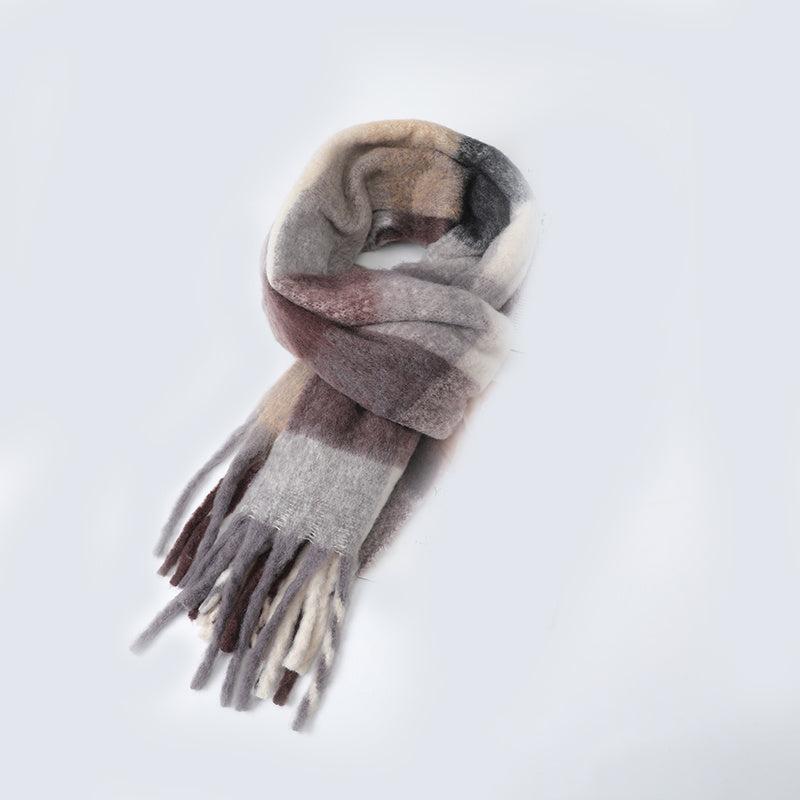 Long Thick Shawl Scarf Winter Tassel Warm Scarf for Men