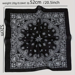 Paisley Print Bandana Hip hop Square Scarf Head Wraps Turban