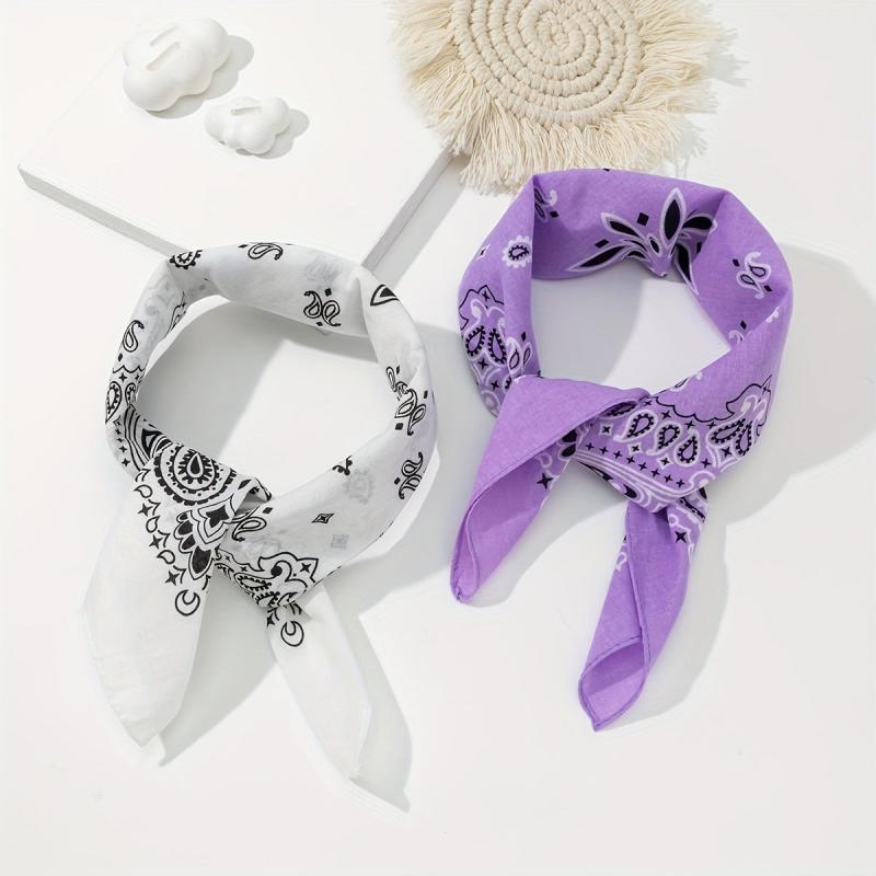 Paisley Print Bandana Hip hop Square Scarf Head Wraps Turban