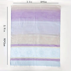 Vintage Flower Jacquard Scarf Gradient Tassel Shawl Classic Windproof Head Wraps