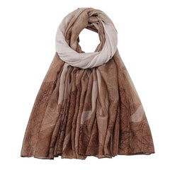 Geometric Line Print Lightweight Scarf for Vacation Sunscreen