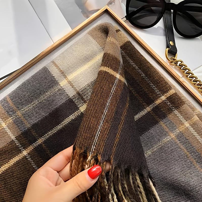 Warm Plaid Scarf Shawl for Women