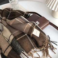 Warm Plaid Scarf Shawl for Women