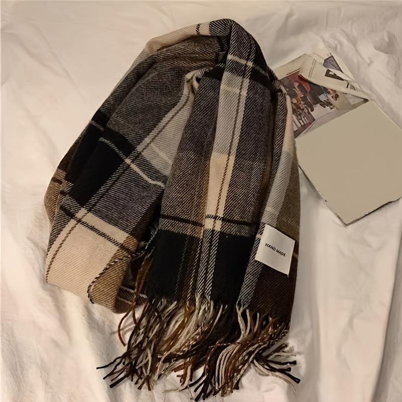 Warm Plaid Scarf Shawl for Women