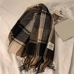 Warm Plaid Scarf Shawl for Women