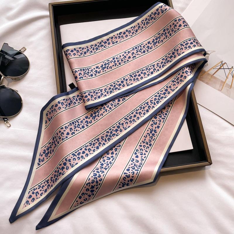 Printed Skinny Silk Twilly Scarf Neck Tie