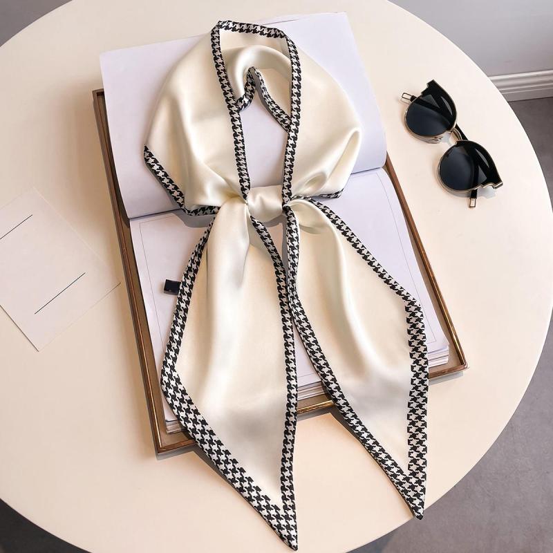 Printed Skinny Silk Twilly Scarf Neck Tie
