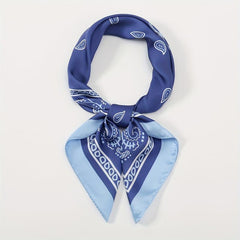 Casual Paisley Print Bandana Classic Satin Square Scarf For Women