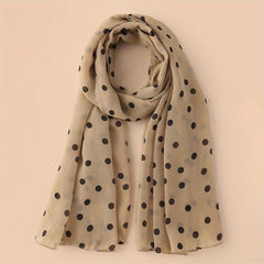 Polka Dot Chiffon Scarf Solid Shawl Head Wrap