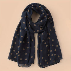 Polka Dot Chiffon Scarf Solid Shawl Head Wrap