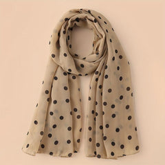 Polka Dot Chiffon Scarf Solid Shawl Head Wrap