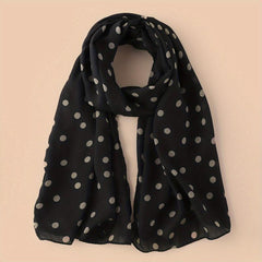 Polka Dot Chiffon Scarf Solid Shawl Head Wrap