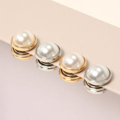 6pcs Faux Pearl Magnet Buckle Scarf Clips Casual Shawl Clips Hijab Pin