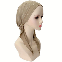 Rhinestone Star Decor Head Wraps Turban Chemo Cap Headwear