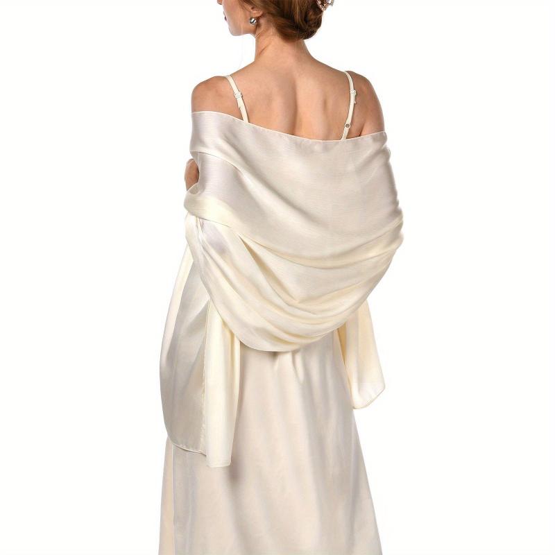 Satin Shawl Solid Thin Scarf Classic Silk Cape Evening Dresses Shawls Wraps