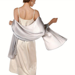 Satin Shawl Solid Thin Scarf Classic Silk Cape Evening Dresses Shawls Wraps