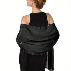 Satin Shawl Solid Thin Scarf Classic Silk Cape Evening Dresses Shawls Wraps