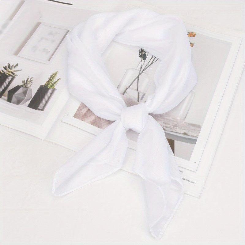 Plain Chiffon Neckerchief Bandana Shawl Scarf Head Wrap