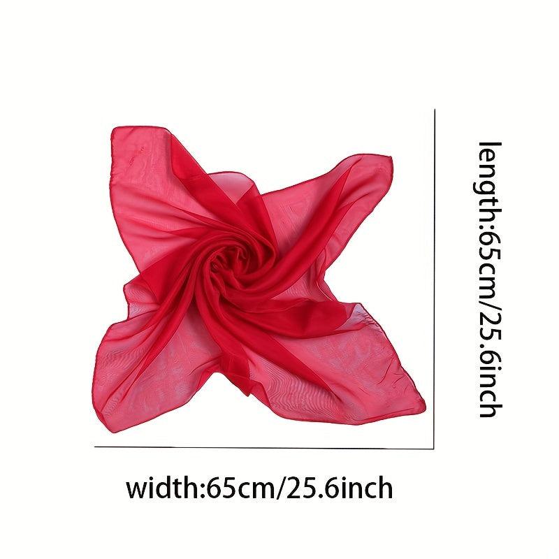 Plain Chiffon Neckerchief Bandana Shawl Scarf Head Wrap