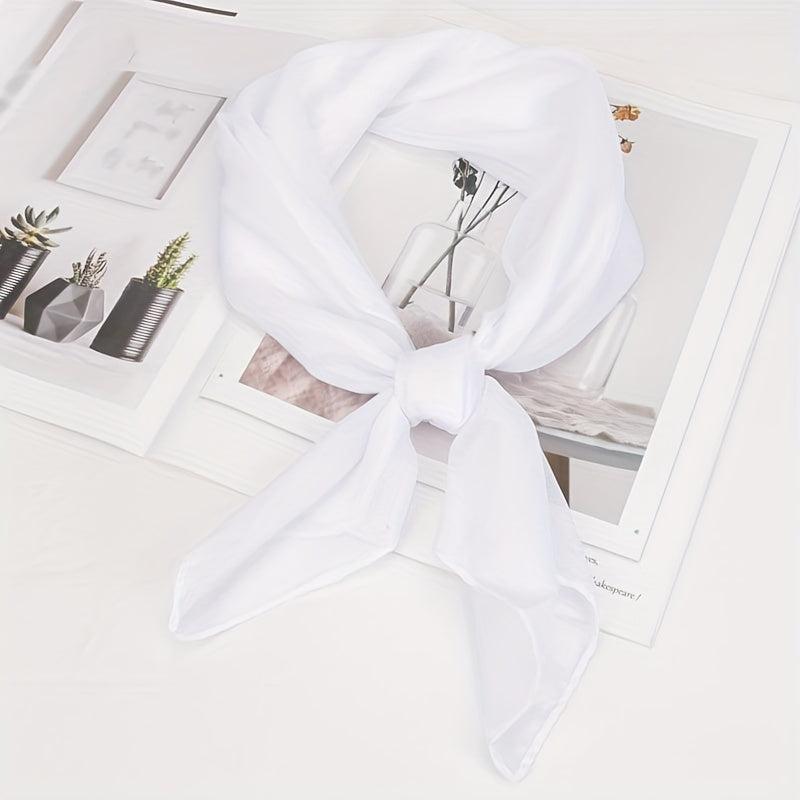 Plain Chiffon Neckerchief Bandana Shawl Scarf Head Wrap