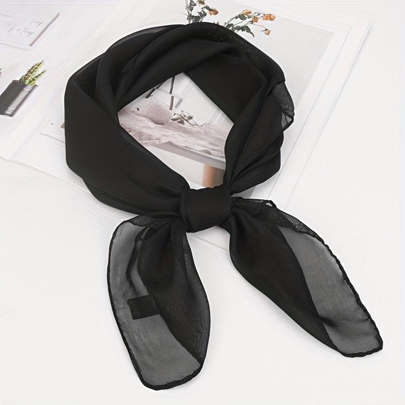 Plain Chiffon Neckerchief Bandana Shawl Scarf Head Wrap