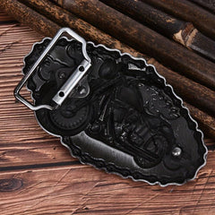Motorcycle Denim Alloy Belt Buckle Vintage Style