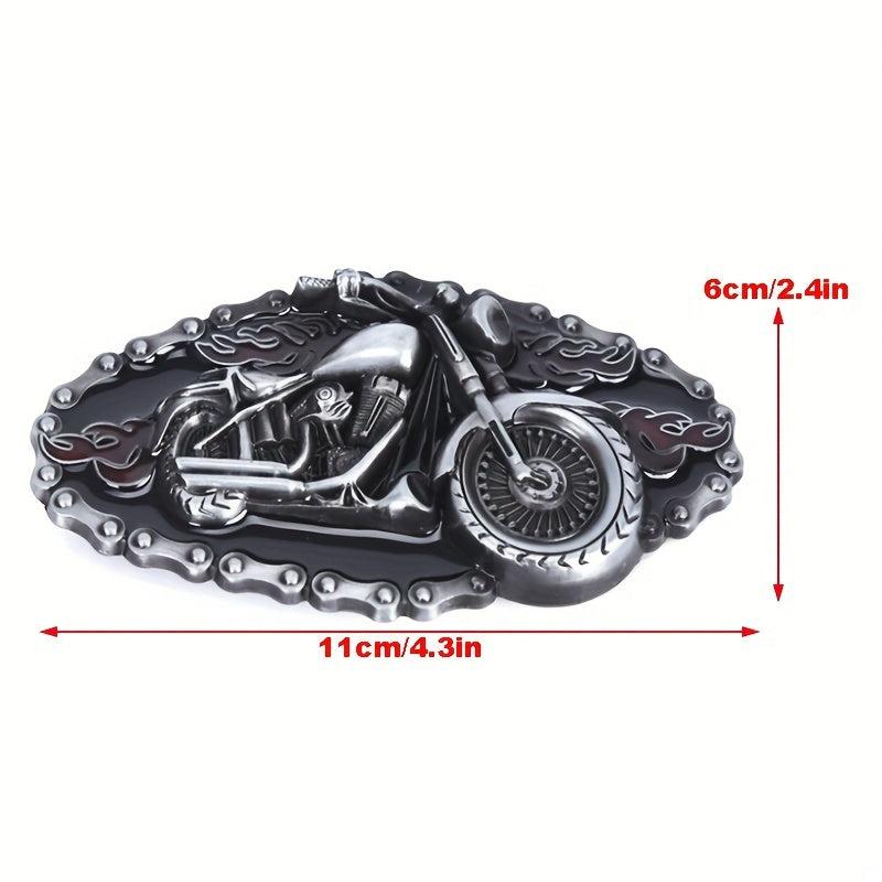Motorcycle Denim Alloy Belt Buckle Vintage Style