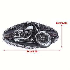Motorcycle Denim Alloy Belt Buckle Vintage Style