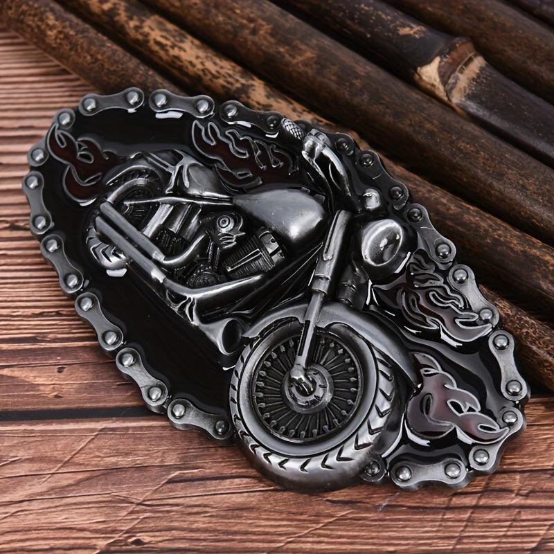 Motorcycle Denim Alloy Belt Buckle Vintage Style