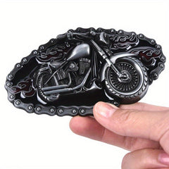 Motorcycle Denim Alloy Belt Buckle Vintage Style