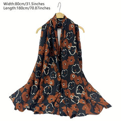 Thin Breathable Scarf Windproof Sunproof Shawl for Spring & Summer