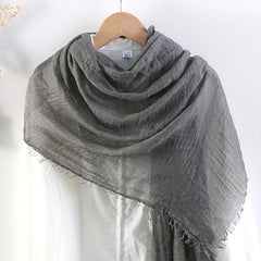 Solid Wrinkle Headscarf Thin Breathable Scarf Sunproof Casual Outdoor Bandana