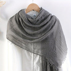 Solid Wrinkle Headscarf Thin Breathable Scarf Sunproof Casual Outdoor Bandana