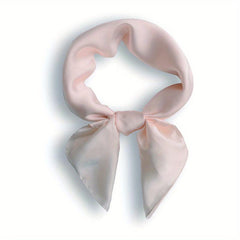 Plain Silk Bandana Solid Square Scarf Neckerchief Casual Head Wrap Hair Accessor