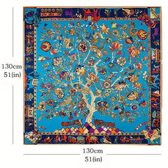 Graphic Tree Bandana Silk Tube Top Casual Shawl Scarf Wrap