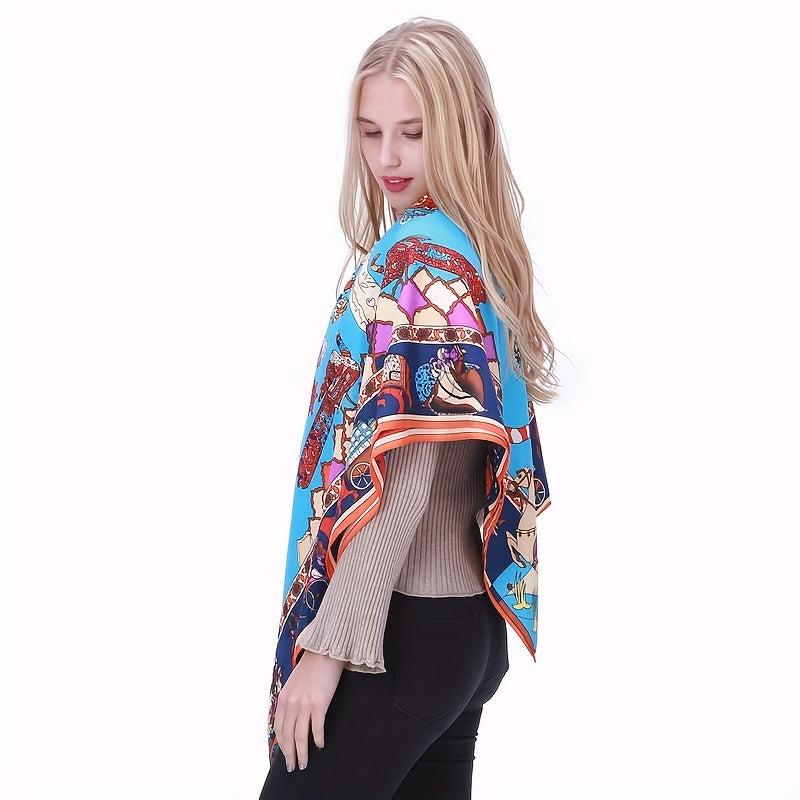 Graphic Tree Bandana Silk Tube Top Casual Shawl Scarf Wrap