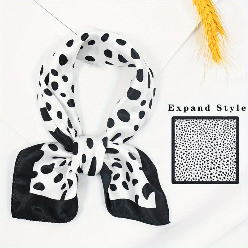 Satin Square Scarf Casual Neckerchief Bandana Head Wrap Hair Accessories