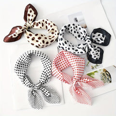 Satin Square Scarf Casual Neckerchief Bandana Head Wrap Hair Accessories