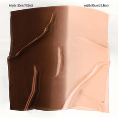 Gradient Silky Scarf Thin Breathable Shawl Classic Windproof Wraps