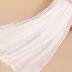 Faux Pearl Decor Scarf Solid Headscarf Hijab Women Bandana